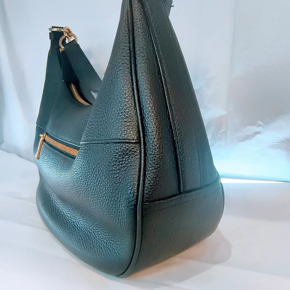 COACH 2017 Black Pebbled‎ Leather Harley Hobo Bag, F38250